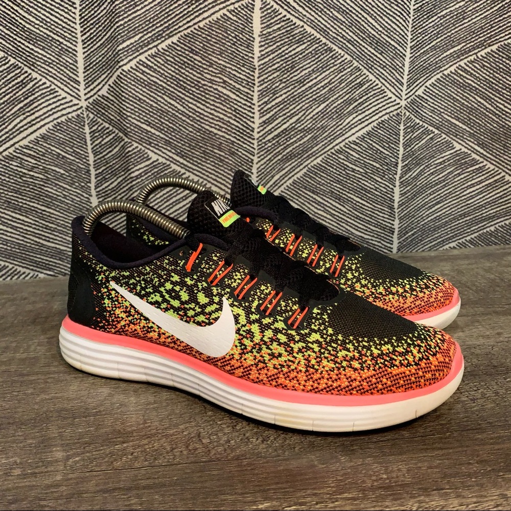 Nike Free Distance Black White Volt Hot Lava